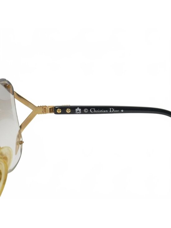 Dior Vintage Rimless Sunglasses Gradient Lens Gold main image 5